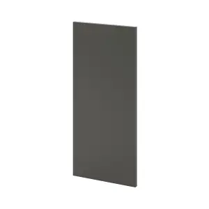 GoodHome Stevia & Garcinia Gloss anthracite slab Standard Wall End panel (H)720mm (W)320mm