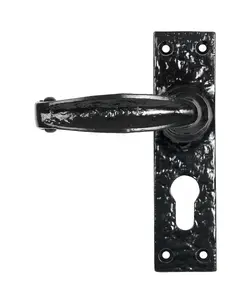 From The Anvil Black Lever Euro Lock Set