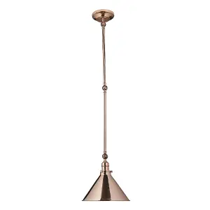 Luminosa Provence 1 Light Indoor Wall / Ceiling Light Polished Copper, E27