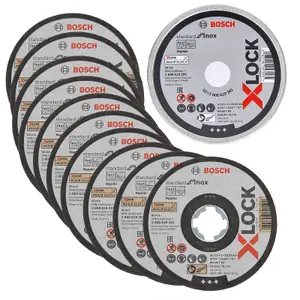 Bosch Professional X-LOCK Standard Inox Straight Cutting Wheel - 10x115x1x22.23mm, WA 60 T BF