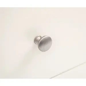 Maggiori 2 Drawer Petite Bedside Table Chrome Knob