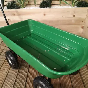 75 Litre 200Kg Capacity Tipping Garden Dump Cart or Truck Trolley or Wheelbarrow