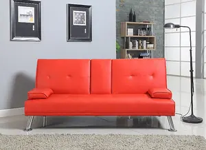 Comfy Living Verona Sofa Bed in Red