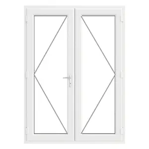 Upvc French Door 209cm H x 169cm W x 7cm D