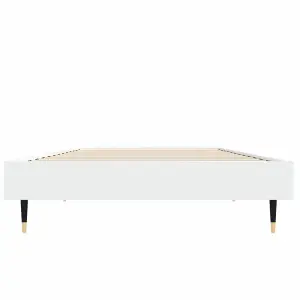 Berkfield Bed Frame White 75x190 cm 2FT6 Small Single Engineered Wood