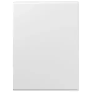 Cooke & Lewis Gloss White Straight Front Bath panel (H)51cm (W)80cm