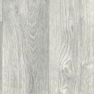 Grey Modern Wood Effect Anti-Slip Vinyl Flooring for Home, Shops, Offices, 2.8mm Thick Vinyl Sheet-7m(23') X 2m(6'6")-14m²