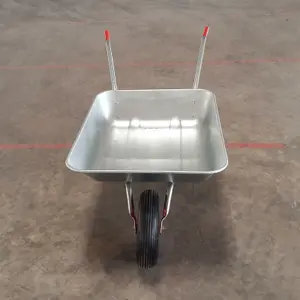 Heavy Duty Wheelbarrow 65l Litre Galvanised Steel Outdoor Wheel Barrow Pneumatic