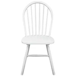 Berkfield Dining Chairs 4 pcs White Solid Rubber Wood