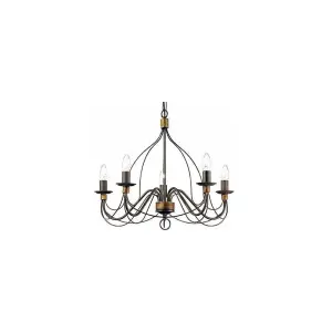 Luminosa Corte  8 Light Chandelier Rust Brown Finish, E14