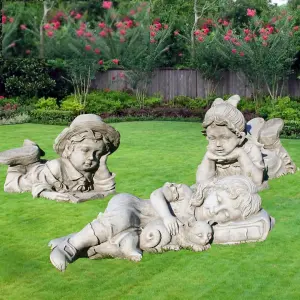 Fabulous Set of Three Children Garden Ornament