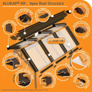 Alukap AKX106B Brown 10mm Endstop (W)40mm (T)50mm