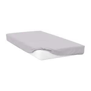 Belledorm Polycotton Extra Deep Fitted Sheet Cloud Grey (Superking)