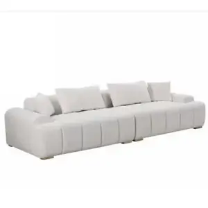 Cream Colored 4 Seater Corner Sofa / Living Room Sofa