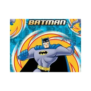 Batman Plastic Printed Tablecloth Yellow/Blue (One Size)