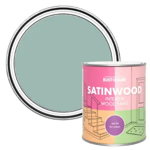 Rust-Oleum Coastal Blue Satinwood Interior Paint 750ml