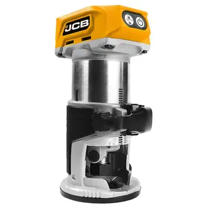 JCB 18RT-B 18V Cordless Brushless Laminate Router Trimmer + Plunge Base Bare