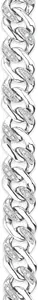 0.50Ct Mens Lab Diamond Cuban Link Bracelet In 925 Sterling Silver