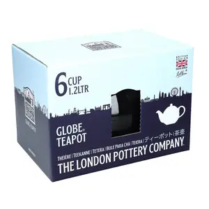 London Pottery Globe Solid Colour Teapot Black / 1.2 L