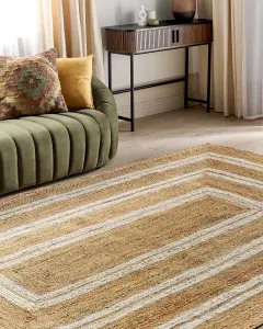 Jute Area Rug 200 x 300 cm Beige ELMALI