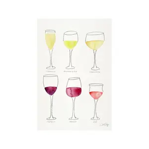 Wine Glasses by Cat Coquillette - Painting on Canvas Wrapped Canvas / 66.04cm H x 45.72cm W x 1.91cm D