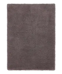 Smoke Shaggy Modern Plain Easy to clean Rug for Dining Room Bed Room and Living Room-80cm X 150cm