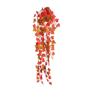 Best Artificial 100cm Two Tone Autumn English Trailing Ivy Halloween Garland - TI15