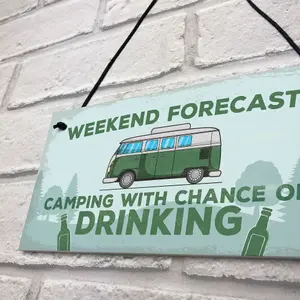 Red Ocean Camping Drinking Novelty Caravan Gifts Motorhome Decor Gift Sign