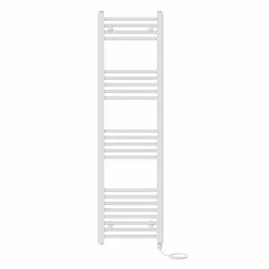 Right Radiators Prefilled Electric Straight Heated Towel Rail Bathroom Ladder Warmer Rads - White 1400x400 mm