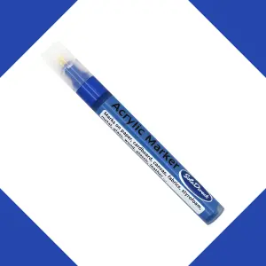 Acrylic Paint Marker Pen Permanent for Stone Leather Fabric Plastic (Metallic Blue)