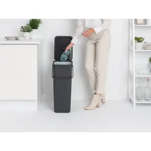 Brabantia Sort and Go 40 Litre Rubbish Bin Grey