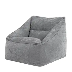 icon Natalia Chenille Armchair Bean Bag Grey Giant Bean Bag Chair