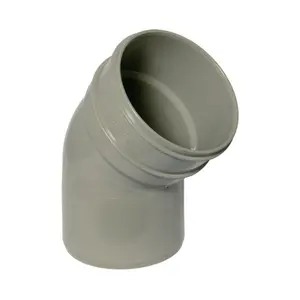 FloPlast Solvent Weld Soil Bottom Offset Bend Grey