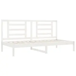 Berkfield Day Bed White 90x200 cm Solid Wood Pine