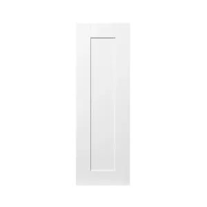 GoodHome Alpinia Tongue & groove Matt white Shaker Tall wall Cabinet door (W)300mm (H)895mm (T)18mm