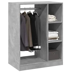 Wardrobe Concrete Grey 77x48x102 cm Engineered Wood