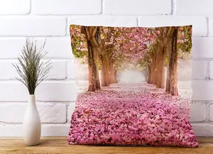 Pink Flower Tree Tunnel Cushions 45cm x 45cm