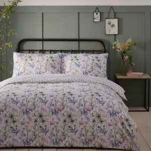 Kew Pink Duvet Cover Set Floral Bedding