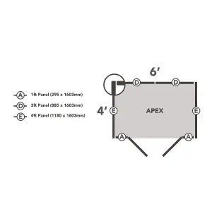 Forest Garden 6x4 ft Apex Wooden 2 door Shed with floor (Base included)