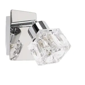 ValueLights Ritz Silver Indoor Wall Spotlight and G9 Capsule LED 2.6W Warm White 3000K Bulb