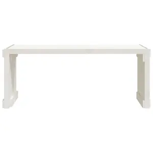 Berkfield Garden Bench Extendable White 212.5x40.5x45 cm Solid Wood Pine