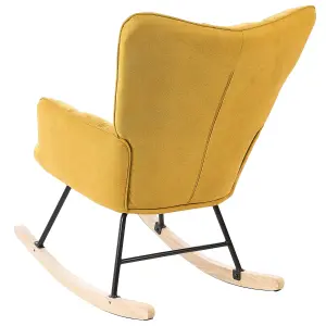 Rocking Chair OULU Fabric Yellow