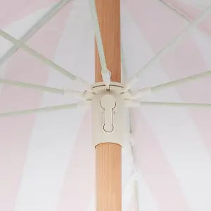 Garden Market Parasol 1.5 m Pink and White MONDELLO