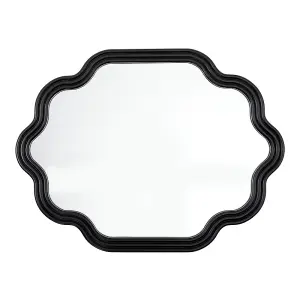 Metal Decorative Wall Mounted Shatterproof Mirror with Black Frame