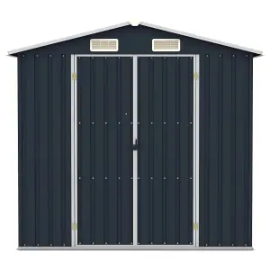 Berkfield Garden Shed Anthracite 205x129x183 cm Galvanised Steel