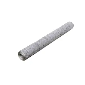 Berkfield Chicken Wire Fence Galvanised Steel 25x0.75 m Silver