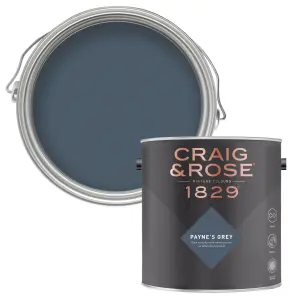 Craig & Rose 1829 Payne's Grey Chalky Emulsion paint, 2.5L