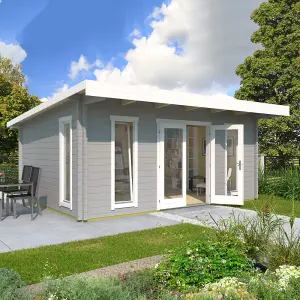 Lasita Barbados 5 Modern Summer House - 5.05m x 3.9m - Garden Log Cabin Double Glazed