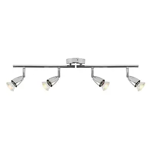 Luminosa Amalfi Adjustable 4 Light Spotlight Chrome, GU10