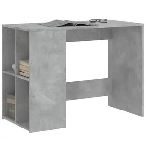 Berkfield Desk Concrete Grey 102x50x75 cm Engineered Wood